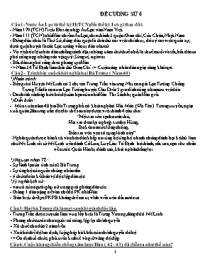 Đề cương ôn tập Lịch sử lớp 6